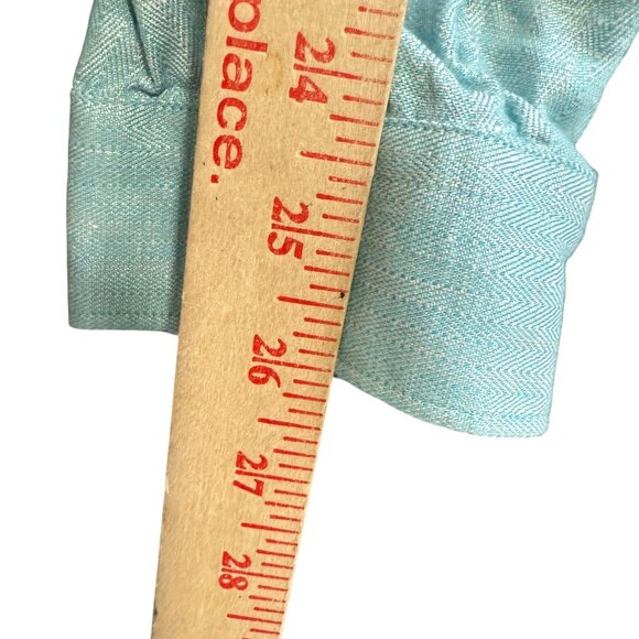 Ted Baker London Linen Blend Long Sleeve Button Down Shirt Men 5 Blue Timeless - Picture 5 of 6